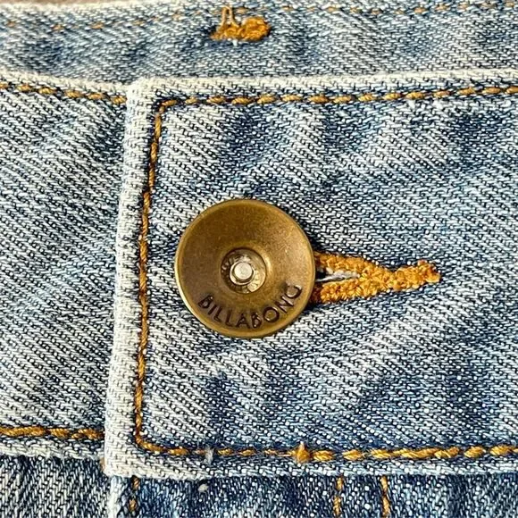 Billabong Jean Shorts Womens Size 30 Cut Off Distressed Western Flirty Cowgirl - Picture 2 of 9